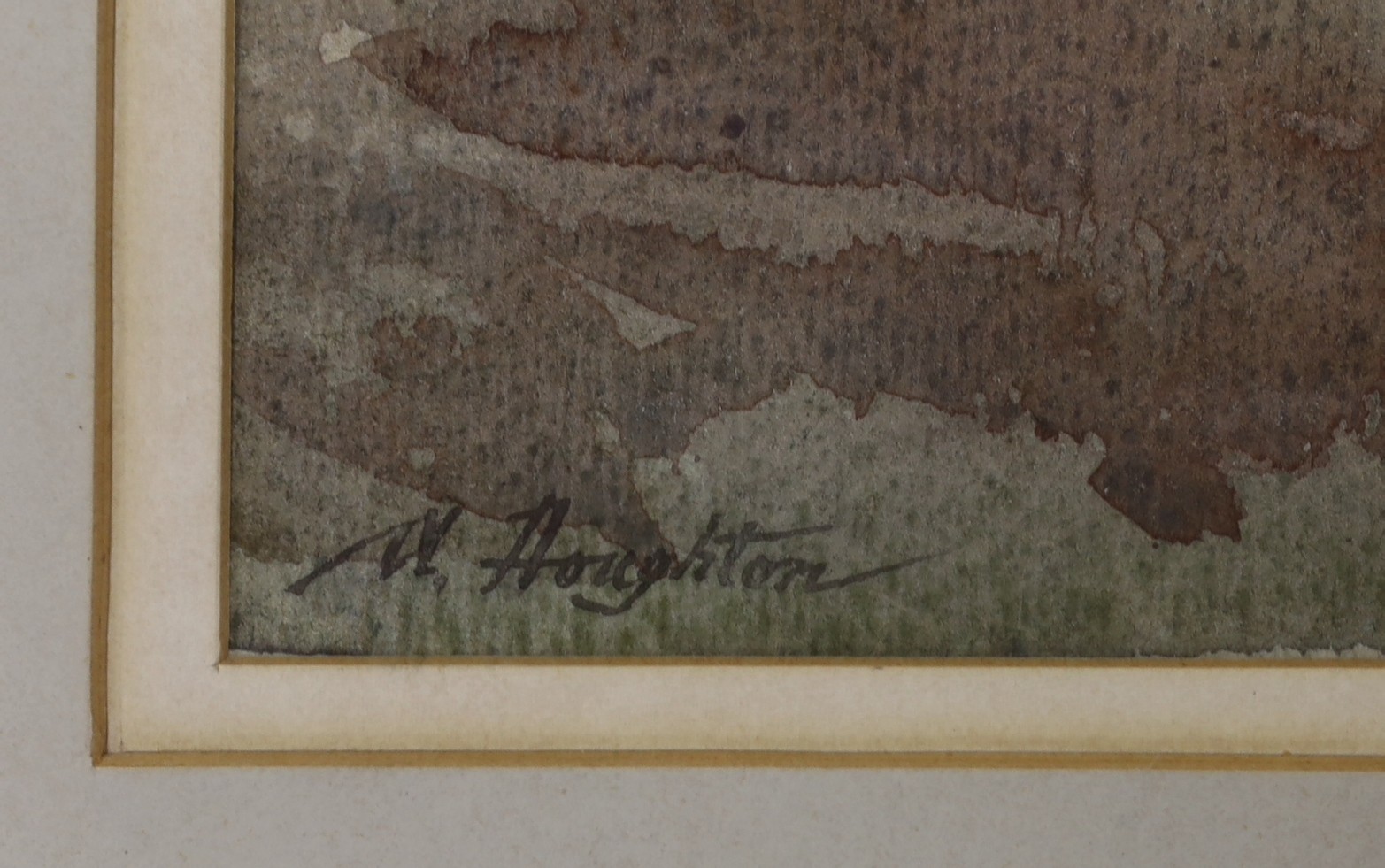 Albert Houghton FRSA, watercolour, Hillside farm near Arundel, signed, 34 x 48cm